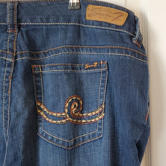 Seven7 Dark Blue Plus Size Bootcut Jeans Size 20 - Picture 5 of 9